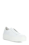 Bos. & Co. Magali Platform Slip-on Sneaker In White Verona/ Patent