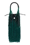 Petit Kouraj Daye Fringe Top Handle Bag In Forest