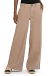 Kut From The Kloth Meg High Waist Wide Leg Linen Blend Pants In Khaki