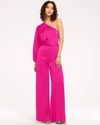 Ramy Brook Simone One-shoulder Jumpsuit In Hot Pink