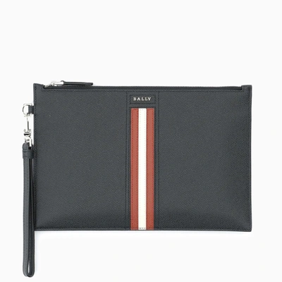 Bally Soft Clutch In Black Leather