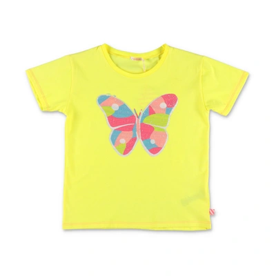 Billieblush Kids'  T-shirt Gialla In Jersey Di Cotone Bambina In Giallo