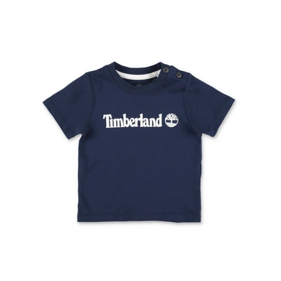 Timberland T-shirt Blu In Jersey Di Cotone Baby Boy