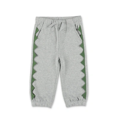 Stella Mccartney Kids'  Pantaloni Grigi In Felpa Di Cotone Baby Boy In Grigio