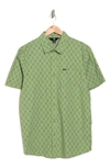 Volcom Warbler Printed Regular Fit Shirt In Basil