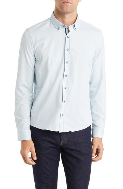 Stone Rose Dry Touch® Performance Button-down Shirt In Blue