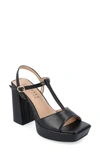 Journee Collection Parson Platform Sandal In Black