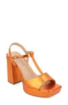 Journee Collection Parson Platform Sandal In Orange
