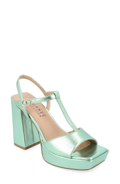 Journee Collection Parson Platform Sandal In Green