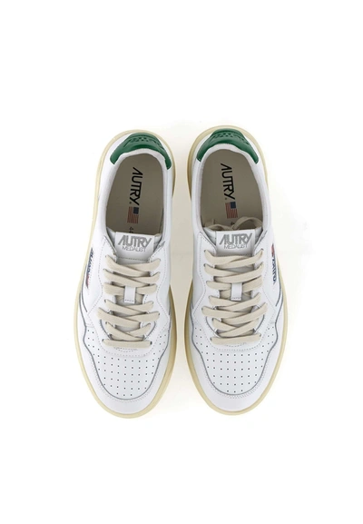 Autry Aulm Ll20 Leather Sneakers In White-green