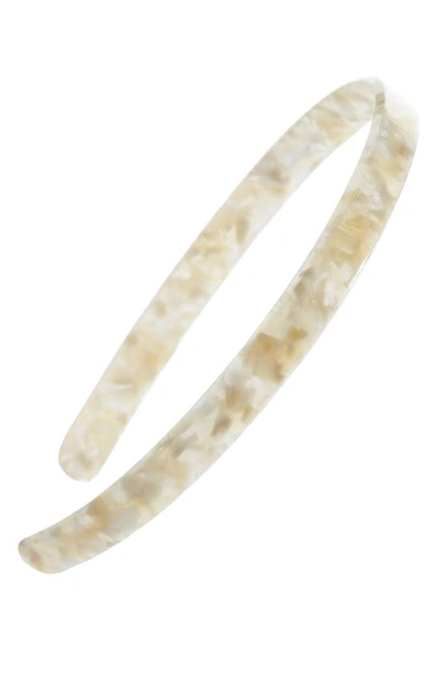 France Luxe Ultracomfort Skinny Headband In Pavlova White
