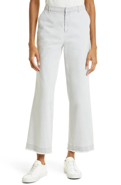 Atm Anthony Thomas Melillo Cotton Twill Wide-leg Boyfriend Pants In Grey Birch