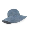 Eric Javits Hampton Squishee Packable Sun Hat In Denim