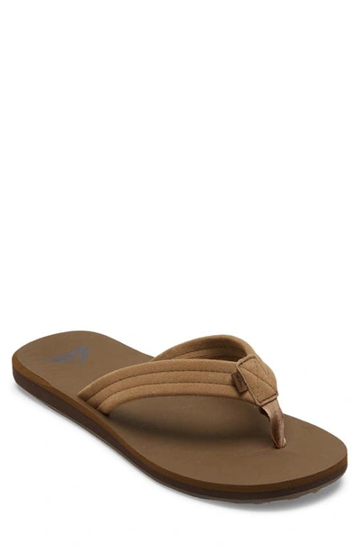 Quiksilver Carver Leather Sandal In Tan 1