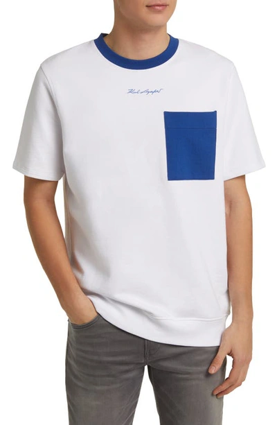 Karl Lagerfeld Short Sleeve French Terry T-shirt In White