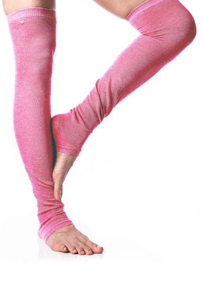 Arebesk Cotton Blend Leg Warmers In Pink