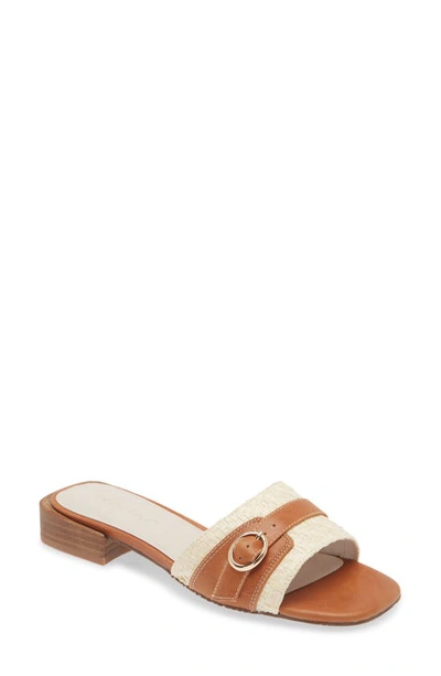 Chocolat Blu Briella Slide Sandal In Natural Raffia