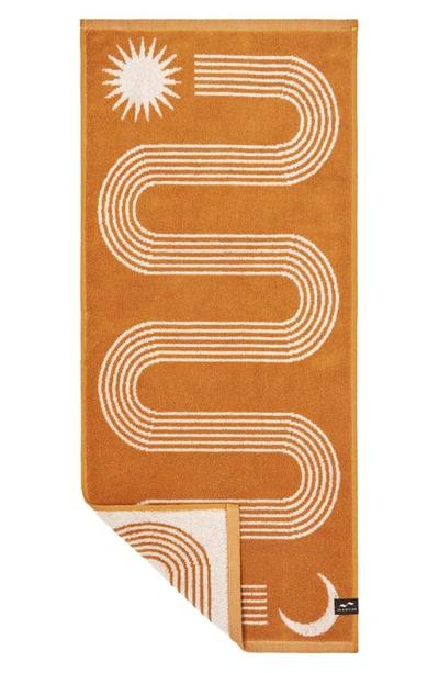 Slowtide Real Fun Hand Towel In Rust/copper