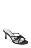 Koko + Palenki Barely Strappy Sandal In Black Shimmer