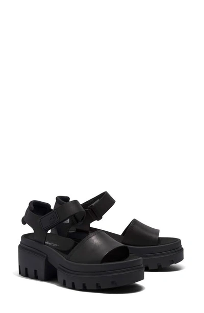 Timberland Everleigh Platform Sandal In Black