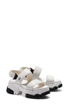 Timberland Adley Way Platform Sandal In White Full Grain