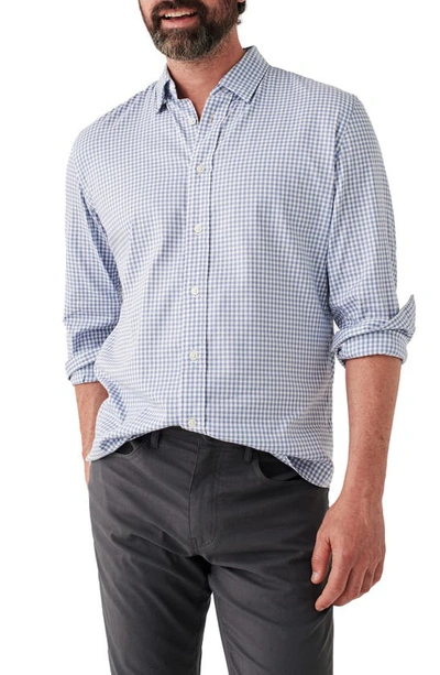 Faherty The Movement Check Button-up Shirt In Light Blue
