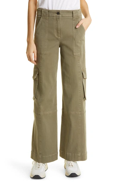 Twp Stretch Cotton Cargo Pants In Olive