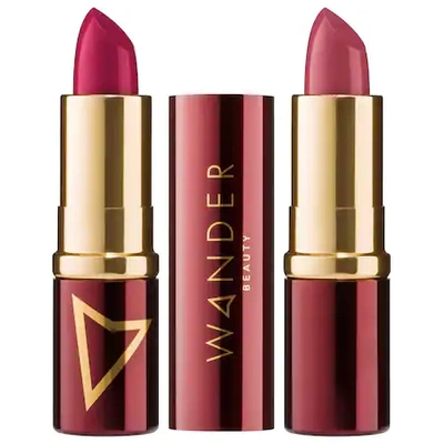 Wander Beauty Wanderout Dual Lipsticks Exhibitionist (raspberry Wine)/ Bts (pinky-mauve) 0.14 oz/ 4.08 G In Exhibitionist/bts