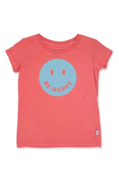 Feather 4 Arrow Babies' Be Happy Cotton Graphic Tee In Sugar Coral