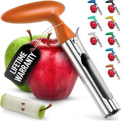 Zulay Kitchen Durable Stainless Steel Premium Apple Corer Remover In Brown
