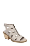 Bella Vita Jovanah Womens Faux Leather Gladiator Block Heel In Grey