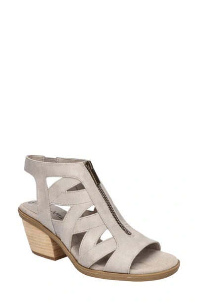 Bella Vita Jovanah Womens Faux Leather Gladiator Block Heel In Grey