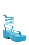 Katy Perry Women's The Busy Bee Lace Up Wedge Sandals In Blue