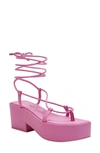 Katy Perry Women's The Busy Bee Lace Up Wedge Sandals In Pink