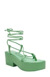 Katy Perry Women's The Busy Bee Lace Up Wedge Sandals In Green