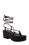 Katy Perry Women's The Busy Bee Lace Up Wedge Sandals In Black