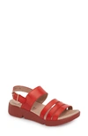 Wonders A-8004 Sandal In Red Leather