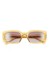 Ray Ban Kiliane Bio-based Sunglasses Transparent Yellow Frame Violet Lenses 54-21