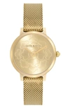 Olivia Burton Women's Ultra Slim Floral Ion Plated Gold-tone Steel Watch 28mm