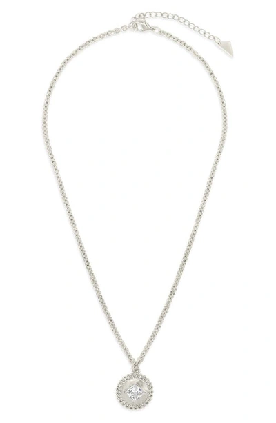 Sterling Forever 14k Gold Plated Jaliyah Cz Pendant Necklace In Silver