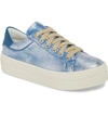 Jslides Heather Platform Sneaker In Blue Silver Leather