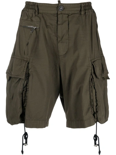 Dsquared2 Knee-length Cargo Shorts In Green