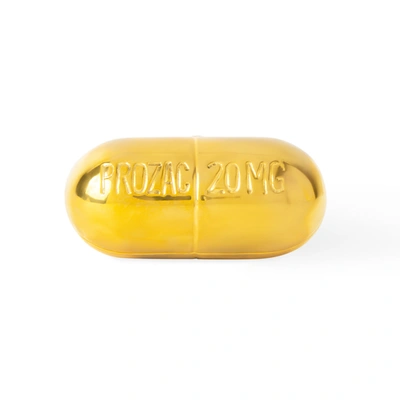 Jonathan Adler Prozac Pill Box In Gold
