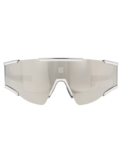 Balmain Eyewear Mask-style Frame Sunglasses In Silver