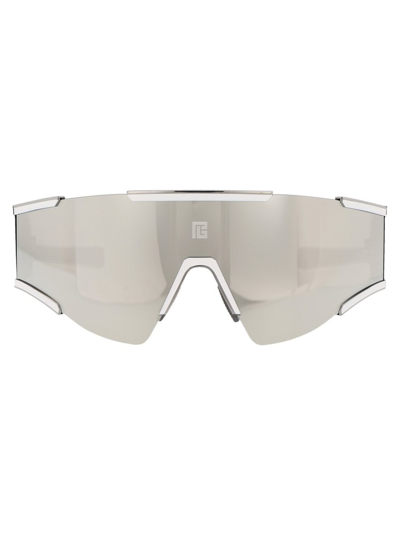 Balmain Eyewear 面罩式太阳眼镜 In Silver