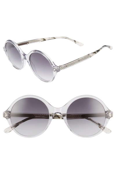 Bottega Veneta 52mm Round Sunglasses In Grey