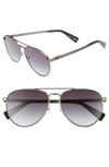 Marc Jacobs 59mm Gradient Navigator Sunglasses - Semi Matte Dark Ruthenium