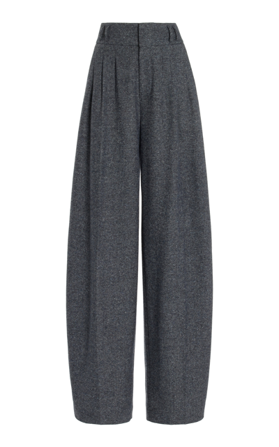 Altuzarra Tyra Pleated Wide-leg Pants In Grey