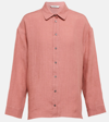 's Max Mara Canard Linen Shirt In Pink