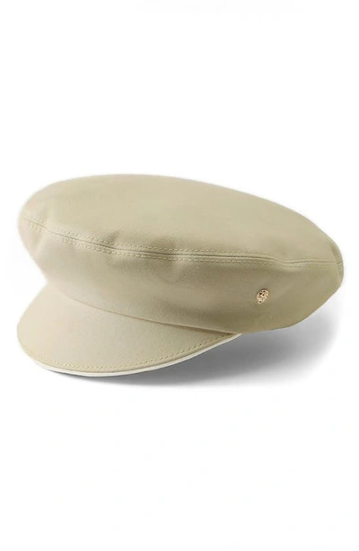 Helen Kaminski Cotton Newsboy Cap In Taupe Camel